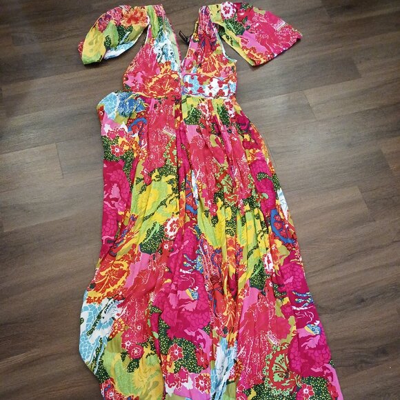 Trashy Diva Taylor Dress - Psychedelic Dragons DESIGNER EMBROIDERED 60s NWT 16 - Picture 8 of 10